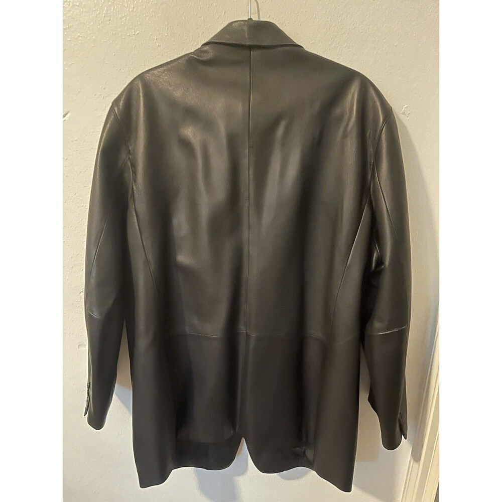 Ralph Lauren Men’s Black Soft Lamb Leather Jacket 3 Button LBB22W - Picture 3 of 16